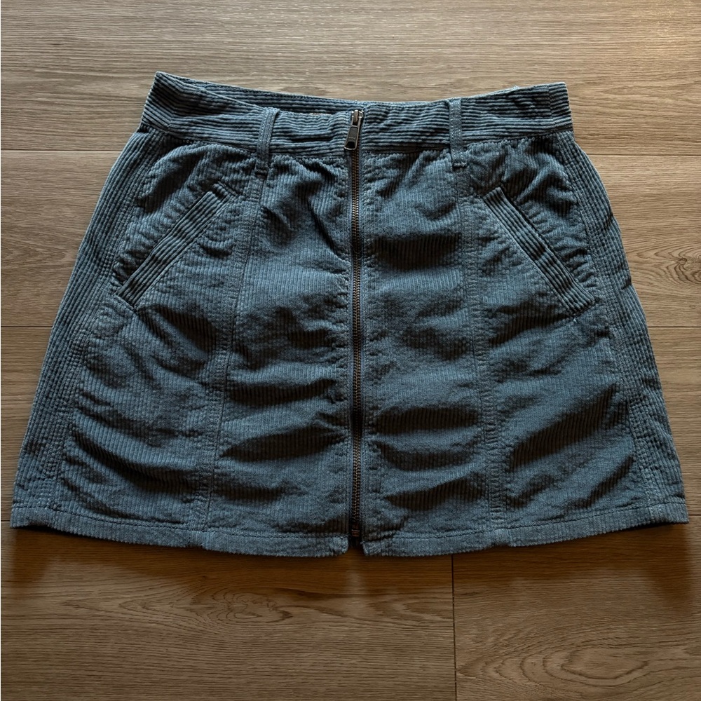 American Eagle Outfitters Corduroy Skirt in Blue